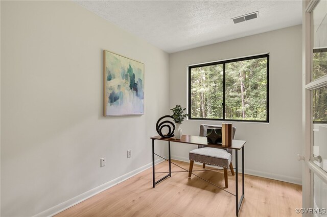 2106 Turtle Run Dr Unit 3, Henrico, VA 23233 - office space with healthy amount of natural light, a textured ceiling, light wood-type flooring, and baseboards