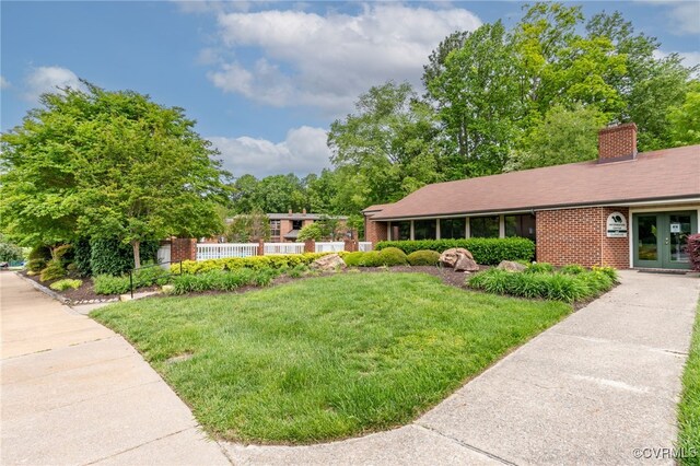 2106 Turtle Run Dr Unit 3, Henrico, VA 23233 - view of green lawn with french doors