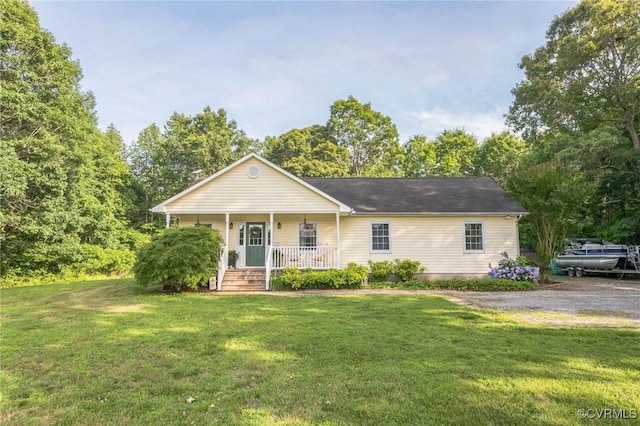 2301 White Chapel Rd, Lancaster, VA 22503 - view of front of home with a porch and a front yard