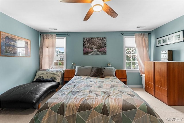 3321 Ceres Rd, Henrico, VA 23294 - bedroom featuring carpet flooring and a ceiling fan