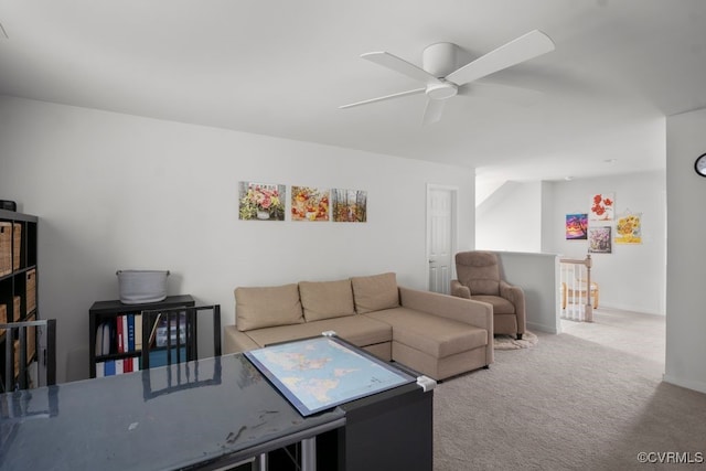 15942 Fishers Green Dr, Chesterfield, VA 23832 - living area featuring a ceiling fan and carpet