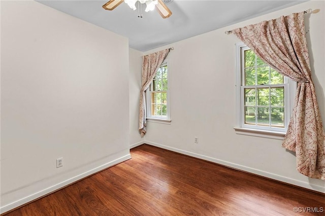 4337 Collingswood Dr, Chesterfield, VA 23832 - spare room featuring plenty of natural light, wood finished floors, and a ceiling fan