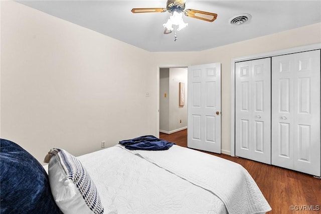 4337 Collingswood Dr, Chesterfield, VA 23832 - bedroom with wood finished floors, a closet, and ceiling fan
