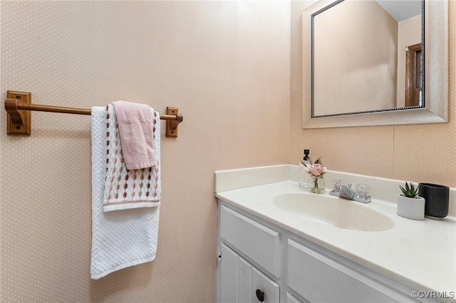 4337 Collingswood Dr, Chesterfield, VA 23832 - bathroom with vanity and wallpapered walls
