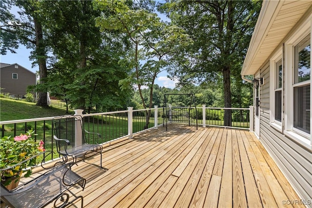 10050 S General Blvd, North Chesterfield, VA 23237 - wooden terrace featuring a yard