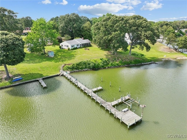183 Nimcock Rd, Urbanna, VA 23175 - aerial view of a large body of water and a tree filled landscape