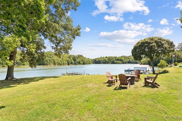 183 Nimcock Rd, Urbanna, VA 23175 - view of green lawn featuring a water view