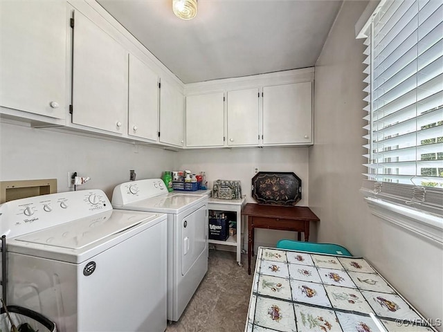 183 Nimcock Rd, Urbanna, VA 23175 - washroom with cabinet space and washing machine and clothes dryer