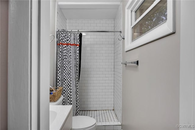 1939 Burks St, Petersburg, VA 23805 - bathroom with toilet, a stall shower, and vanity