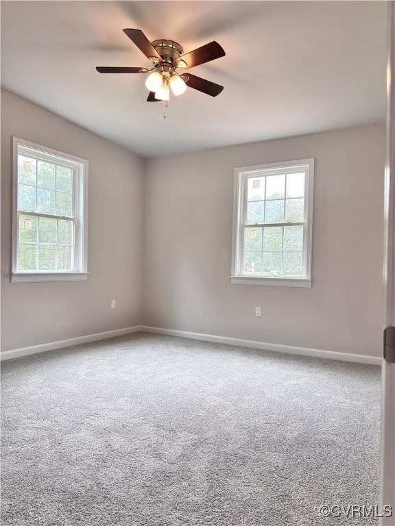 7906 Battlefield Park Rd, Henrico, VA 23231 - carpeted empty room featuring baseboards and a ceiling fan