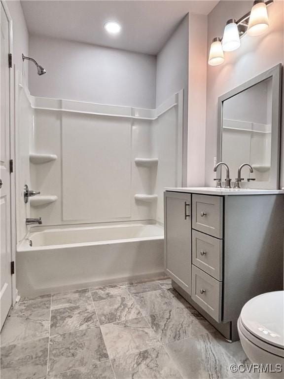 7906 Battlefield Park Rd, Henrico, VA 23231 - full bathroom with vanity, tub / shower combination, and recessed lighting