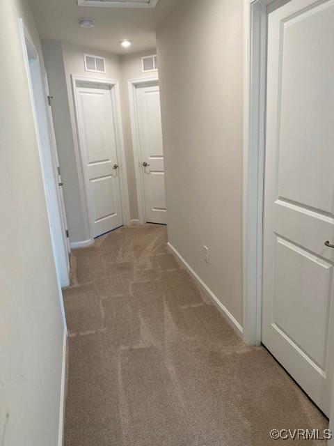 120 De La Warr Arch, Williamsburg, VA 23185 - hallway with carpet flooring and recessed lighting