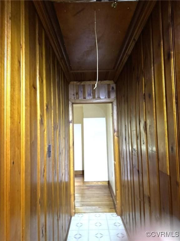 5404 Oak St, North Dinwiddie, VA 23803 - hall with wood walls