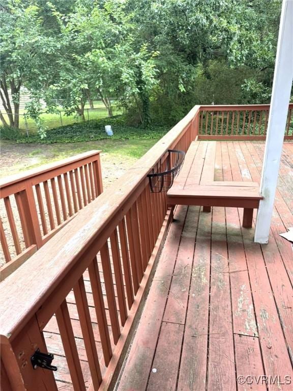 5404 Oak St, North Dinwiddie, VA 23803 - view of wooden deck