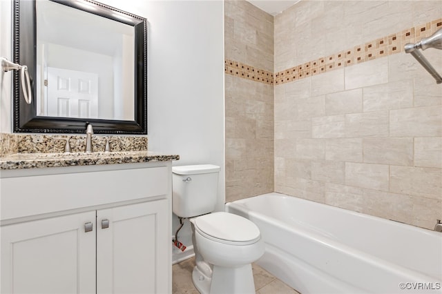 6124 Manuel Ct, Chesterfield, VA 23234 - full bathroom featuring toilet, vanity, bathing tub / shower combination, and tile patterned floors