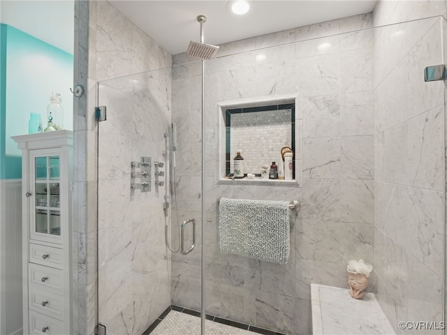 12503 Winchester Green Ct, Henrico, VA 23233 - full bathroom featuring a marble finish shower