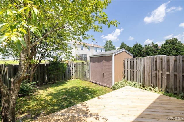 8406 Shannon Green Ct, Henrico, VA 23228 - fenced backyard with a shed and a deck