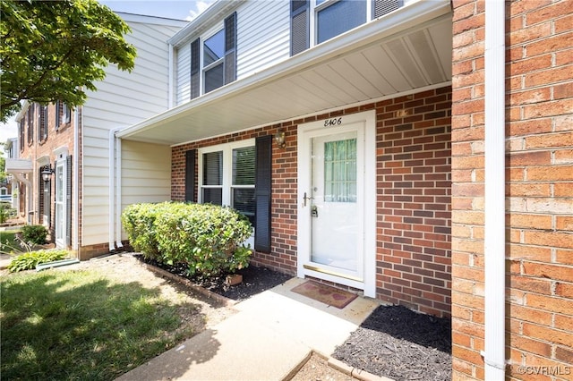 8406 Shannon Green Ct, Henrico, VA 23228 - view of exterior entry featuring brick siding