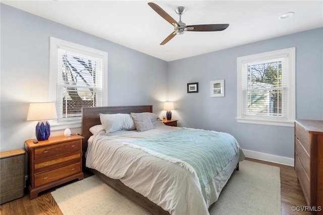 4100 Patterson Ave, Richmond, VA 23221 - bedroom with wood finished floors and ceiling fan