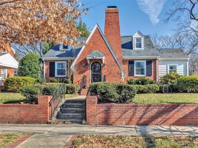 4100 Patterson Ave, Richmond, VA 23221 - english style home with brick siding and a chimney