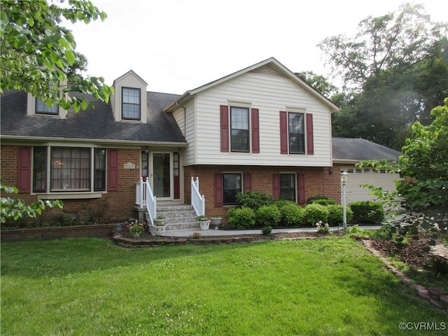 2803 Cannon Rd, Glen Allen, VA 23060 - split level home with brick siding and a front lawn