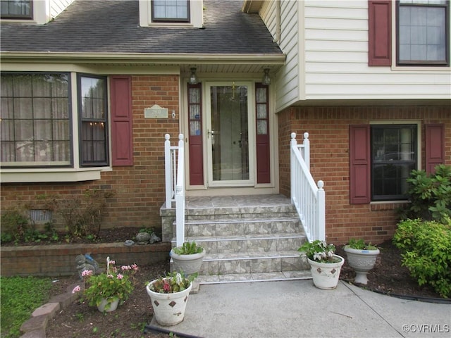 2803 Cannon Rd, Glen Allen, VA 23060 - entrance to property featuring brick siding and a shingled roof