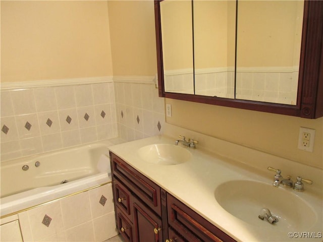 2803 Cannon Rd, Glen Allen, VA 23060 - full bathroom with a bath and double vanity