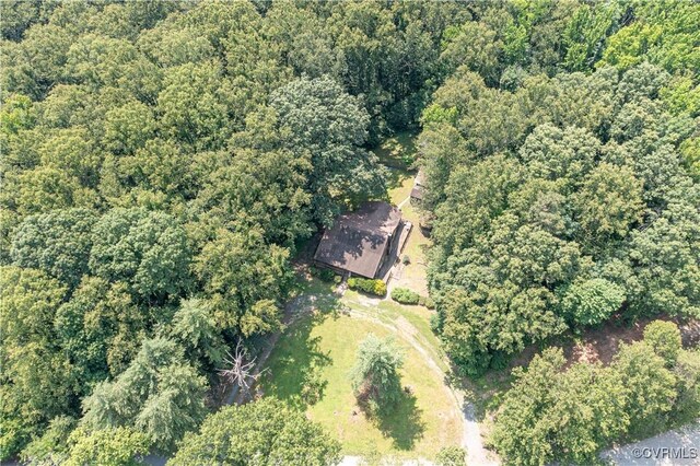 31 Pleasant Run, Cartersville, VA 23027 - aerial view of property's location featuring a heavily wooded area