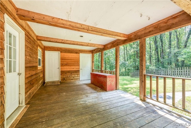 31 Pleasant Run, Cartersville, VA 23027 - wooden deck featuring a view of trees