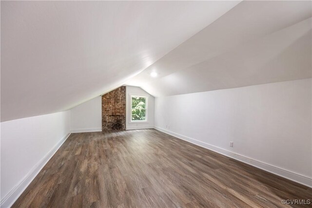 31 Pleasant Run, Cartersville, VA 23027 - bonus room with dark wood-style flooring and vaulted ceiling