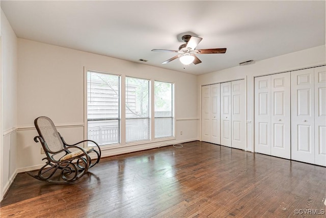 13542 Heathbrook Ter, Midlothian, VA 23112 - unfurnished room featuring ceiling fan and dark wood finished floors
