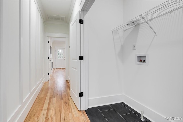 11 W 29th St, Richmond, VA 23225 - washroom featuring hookup for a washing machine and light wood-type flooring