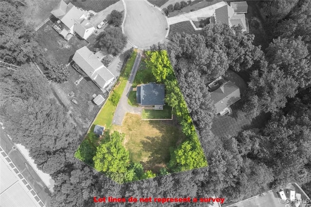 206 Michaux Crossing Ln, Chesterfield, VA 23113 - aerial overview of property's location with property parcel outlined