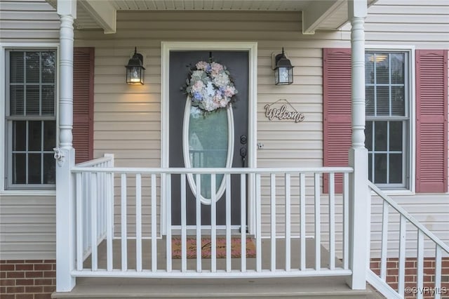 206 Michaux Crossing Ln, Chesterfield, VA 23113 - doorway to property with a porch