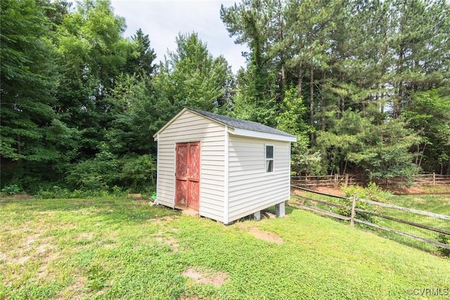 206 Michaux Crossing Ln, Chesterfield, VA 23113 - view of shed with a forest view