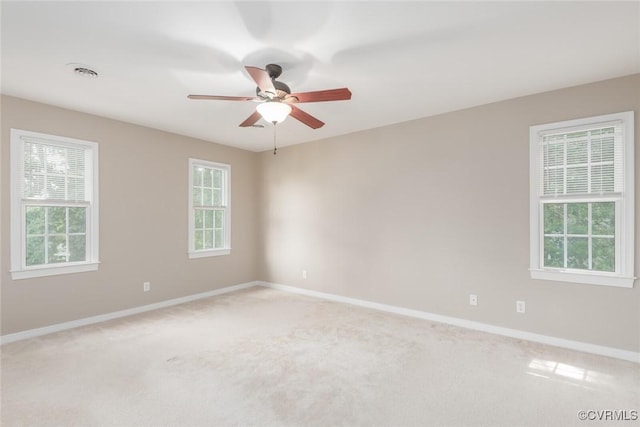 206 Michaux Crossing Ln, Chesterfield, VA 23113 - empty room featuring plenty of natural light, light colored carpet, and ceiling fan