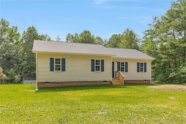 4100 Cralles Rd, Amelia, VA 23002 - view of front of property featuring crawl space and a front lawn