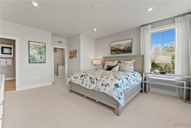 13210 Garland Ln, Midlothian, VA 23114 - bedroom with light carpet and recessed lighting