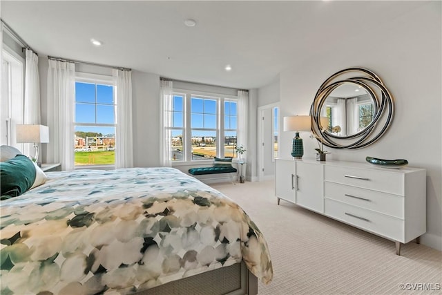 13210 Garland Ln, Midlothian, VA 23114 - bedroom with light colored carpet, multiple windows, and recessed lighting