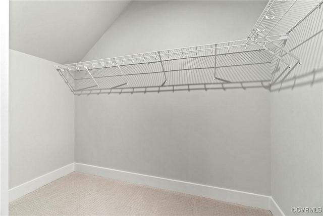 13210 Garland Ln, Midlothian, VA 23114 - walk in closet featuring vaulted ceiling and carpet floors