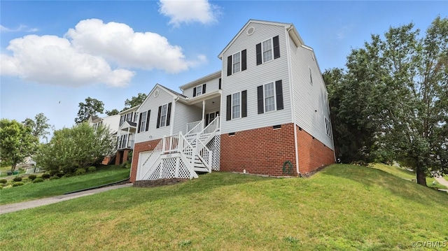 500 Village Gate Dr, Midlothian, VA 23114 - view of front of property with stairs and a front lawn