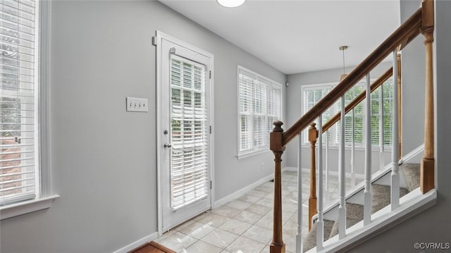 500 Village Gate Dr, Midlothian, VA 23114 - foyer featuring stairway and light tile patterned floors