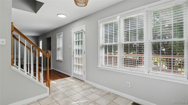 500 Village Gate Dr, Midlothian, VA 23114 - foyer featuring tile patterned flooring and stairs
