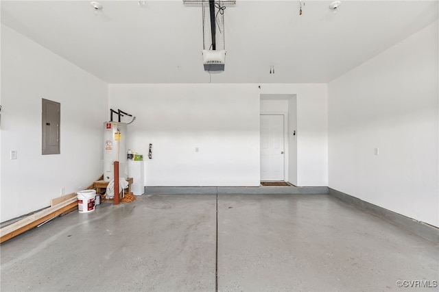 3916 Clipper Ln, Hopewell, VA 23860 - garage with electric panel, water heater, and a garage door opener