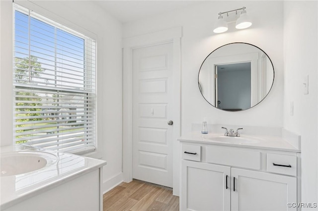 18207 Maple Summit Ct, Moseley, VA 23120 - bathroom featuring vanity and wood finished floors