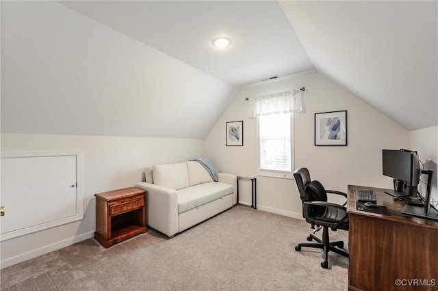 13730 Village View Dr, Midlothian, VA 23114 - carpeted home office with vaulted ceiling and baseboards