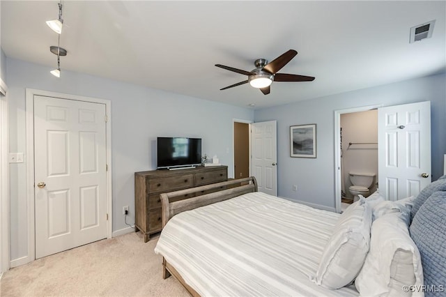 13730 Village View Dr, Midlothian, VA 23114 - bedroom with light colored carpet and ceiling fan