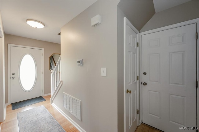 13730 Village View Dr, Midlothian, VA 23114 - entryway with light wood-style flooring and stairs