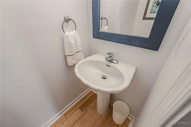 13730 Village View Dr, Midlothian, VA 23114 - bathroom with wood finished floors and baseboards
