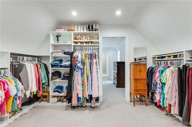 11905 Glen Gary Ct, Henrico, VA 23233 - walk in closet featuring lofted ceiling and carpet floors